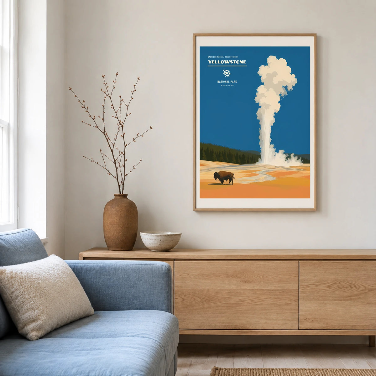 Poster Yellowstone National Park, salon scandinave