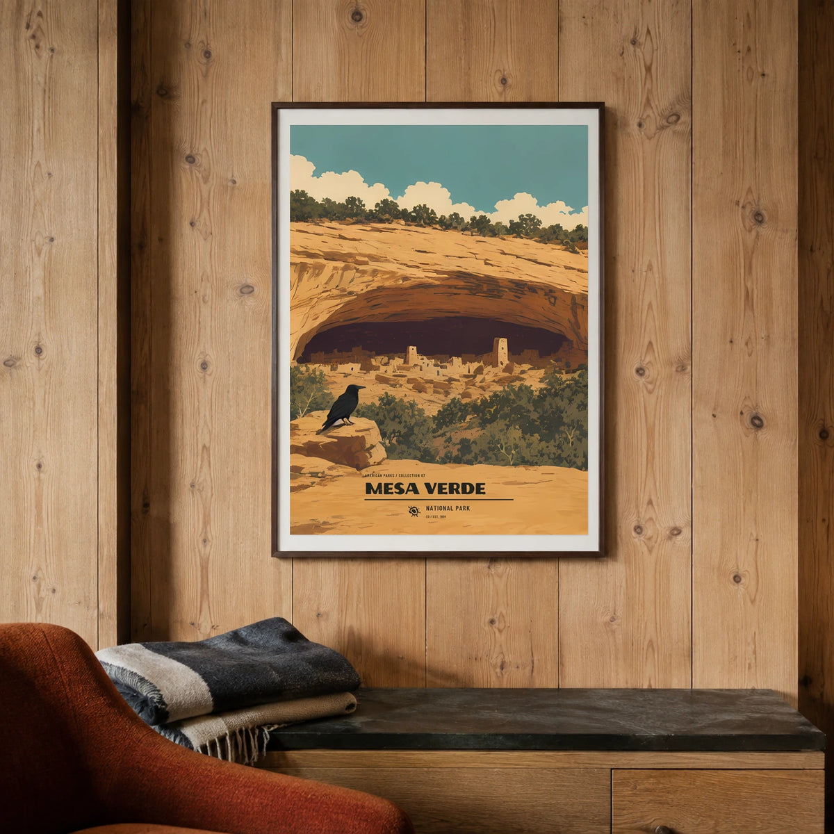 Poster Mesa Verde National Park, chalet contemporain