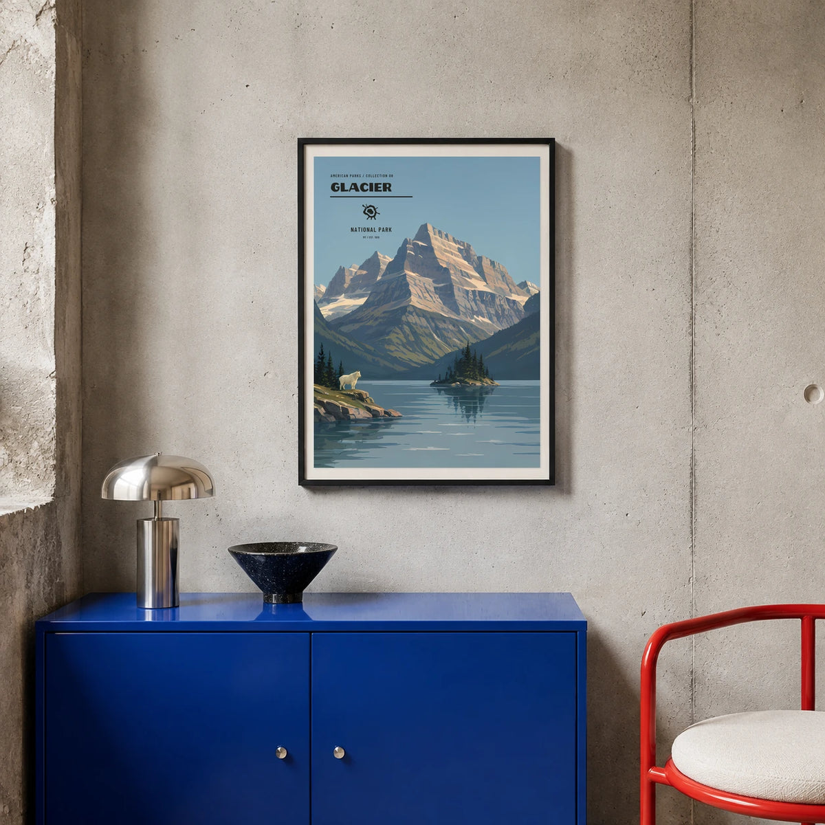 Poster Glacier National Park, atelier colore