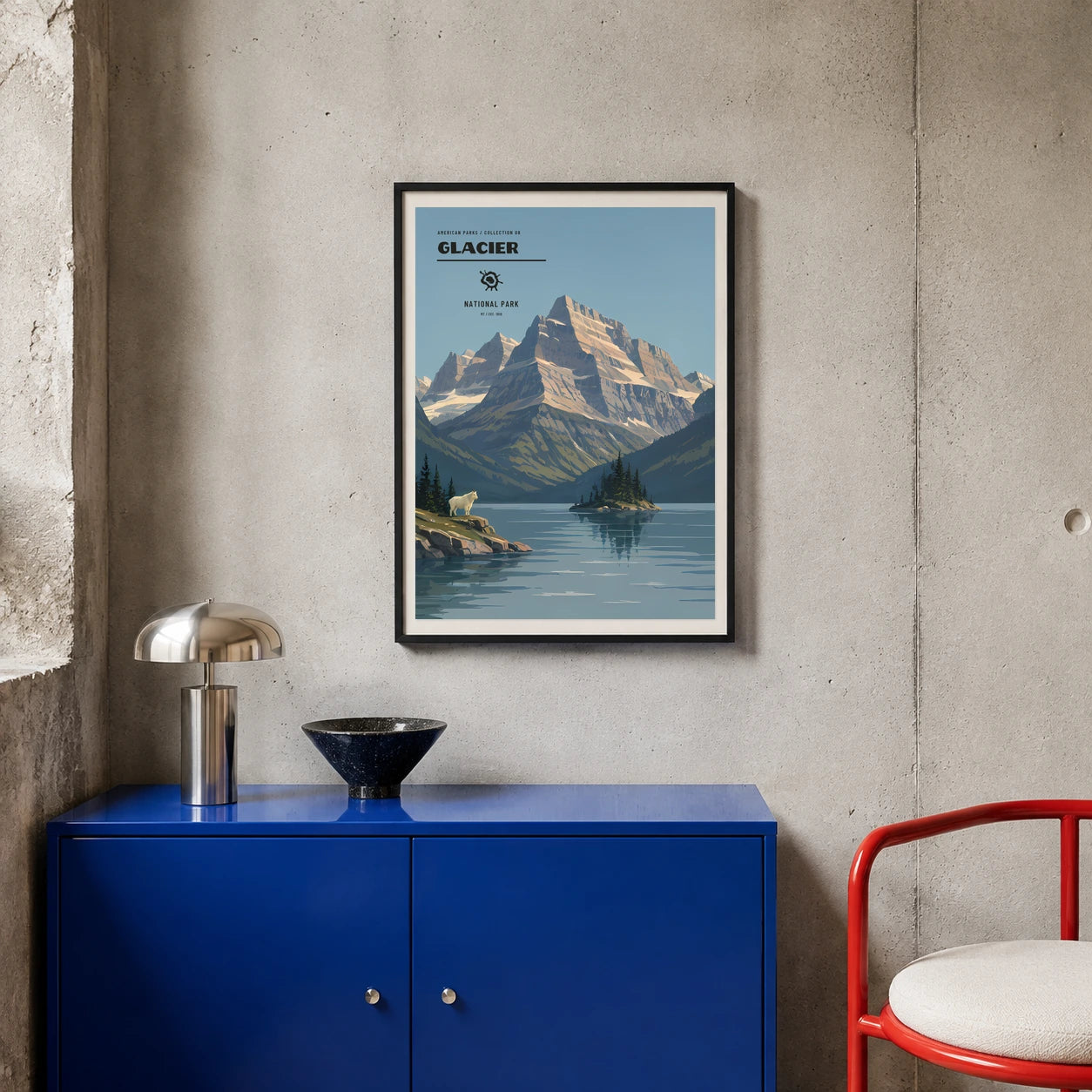Poster Glacier National Park, atelier colore