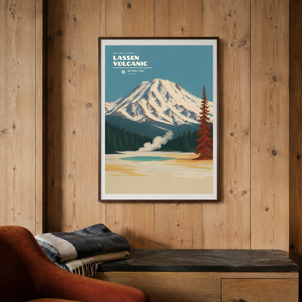 Poster Lassen Volcanic National Park, chalet contemporain
