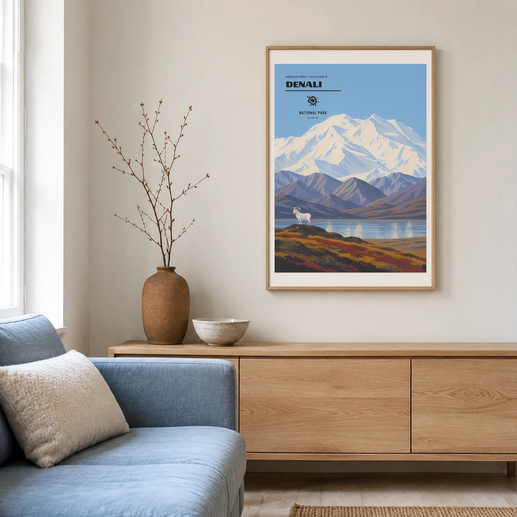 Poster Denali National Park, salon scandinave