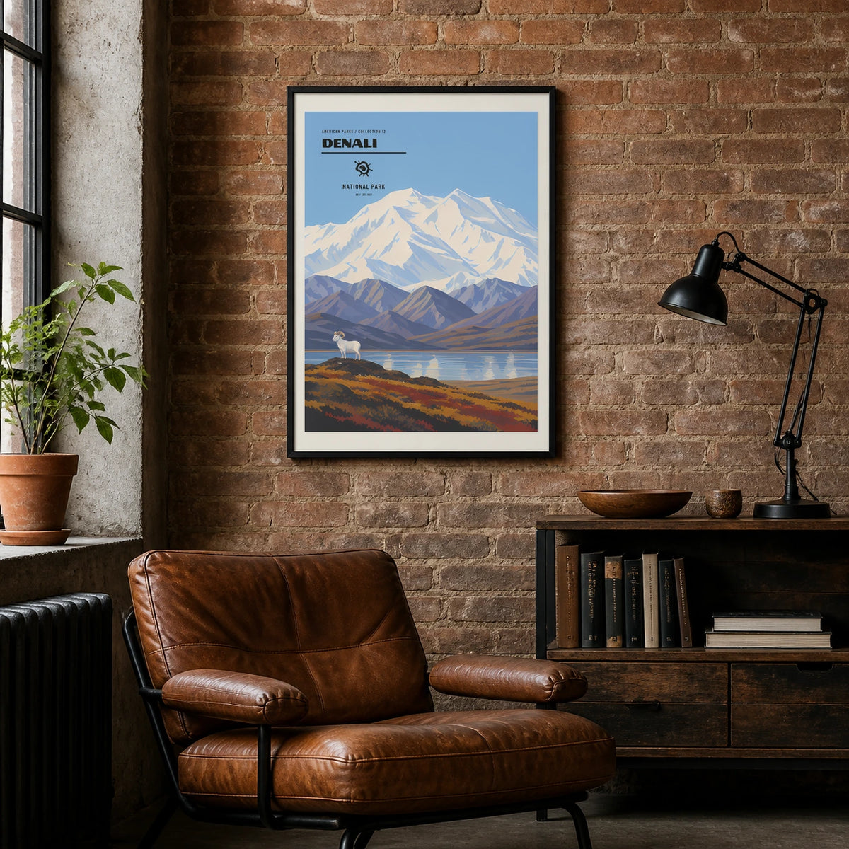 Poster Denali National Park, loft industriel