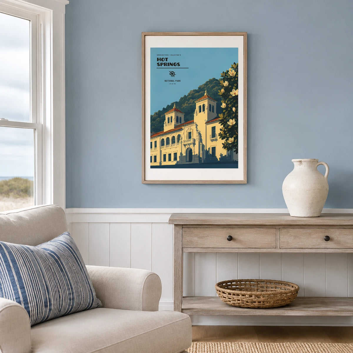 Poster Hot Springs National Park, maison bord de mer