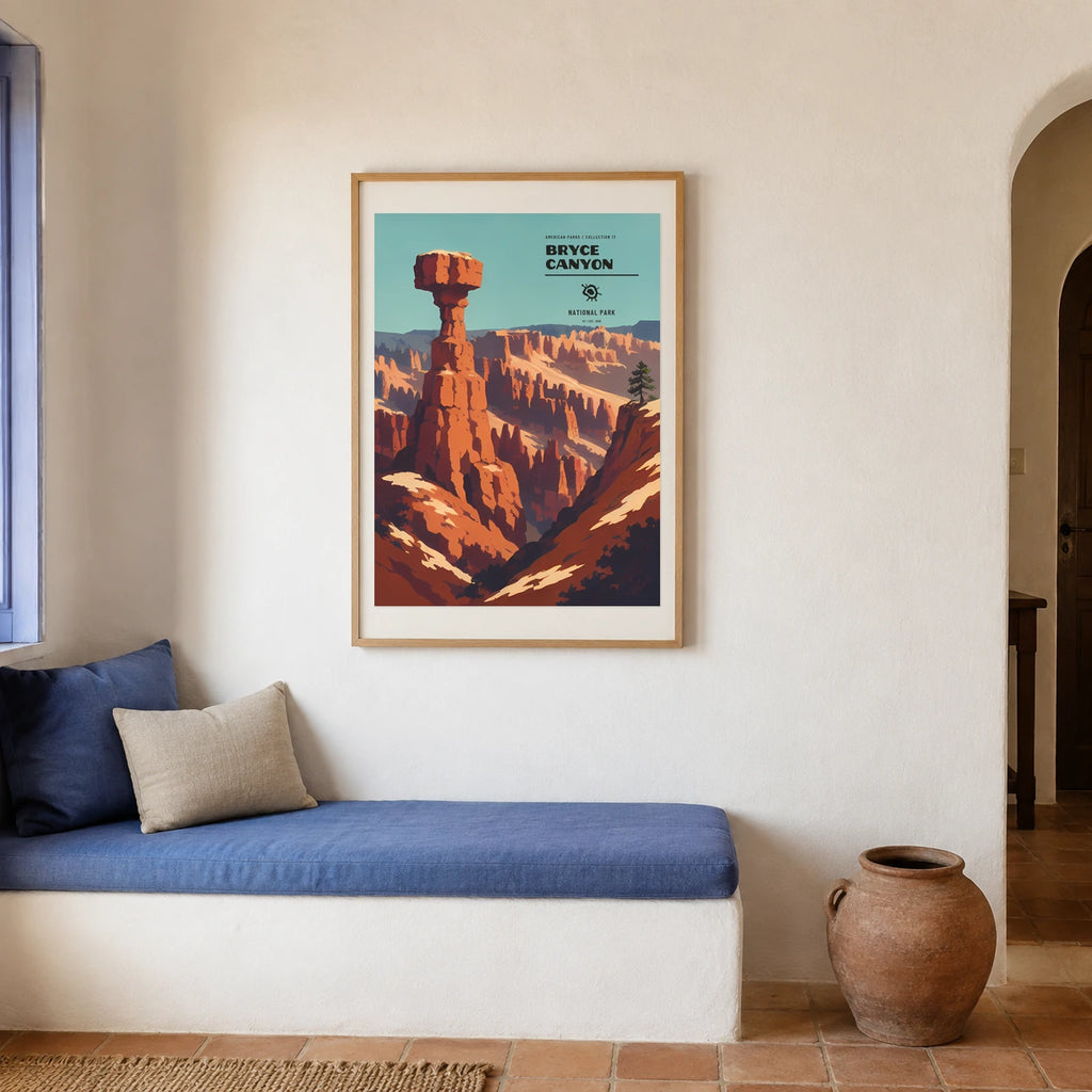 Poster Bryce Canyon National Park, maison mediterraneenne