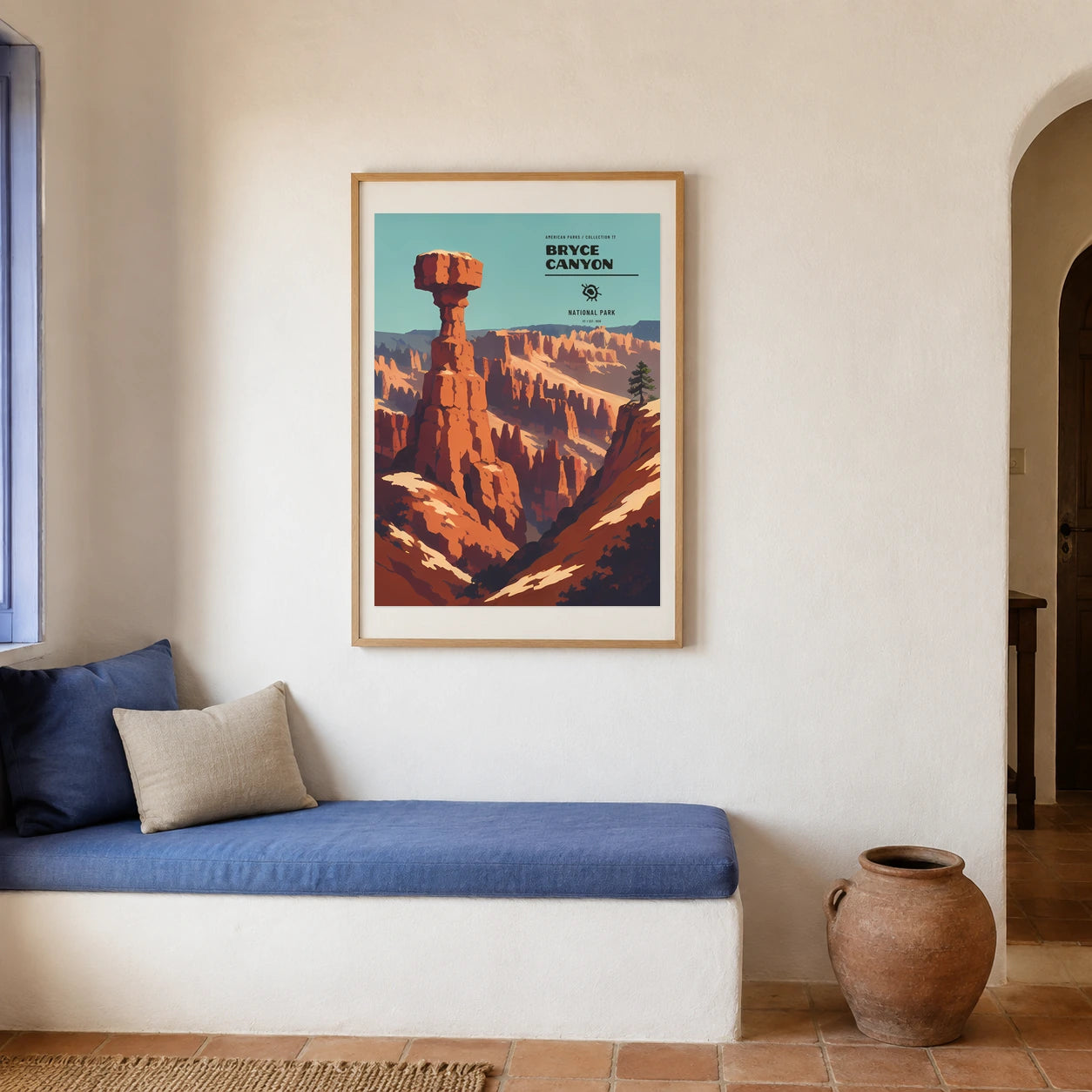 Poster Bryce Canyon National Park, maison mediterraneenne