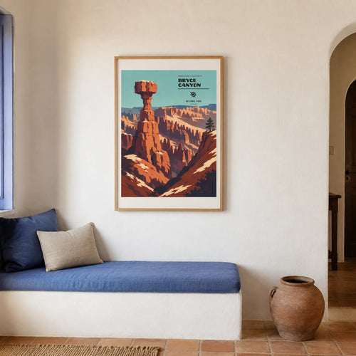 Poster Bryce Canyon National Park, maison mediterraneenne