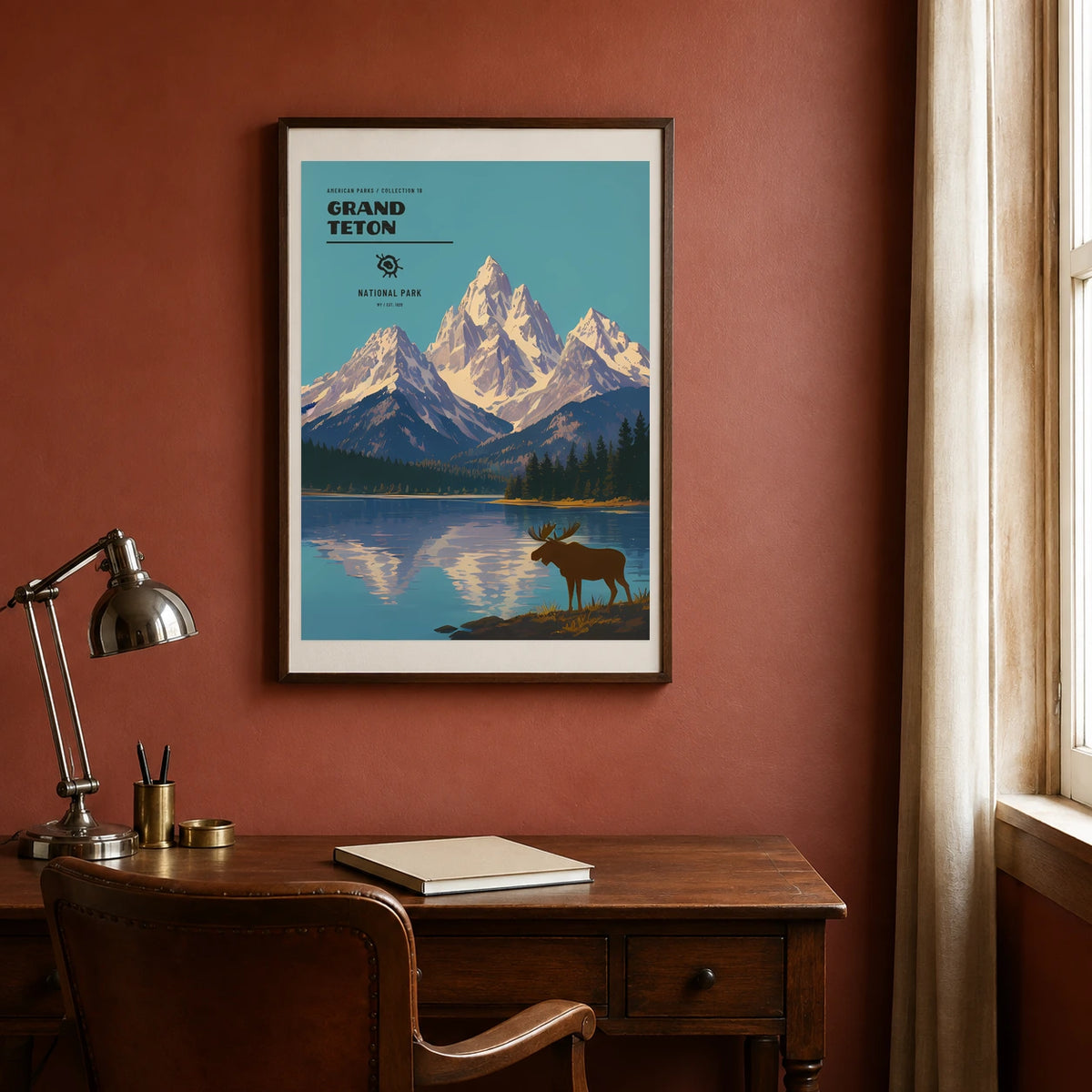 Poster Grand Teton National Park, bureau vintage