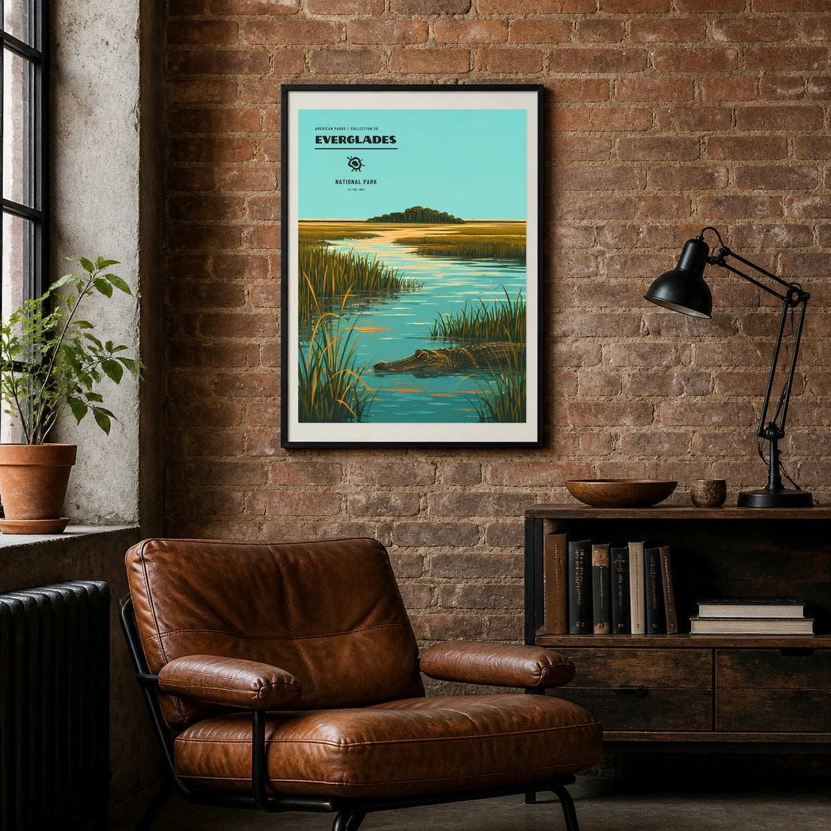 Poster Everglades National Park, loft industriel
