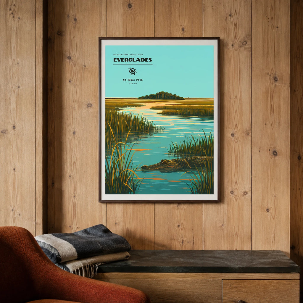 Poster Everglades National Park, chalet contemporain