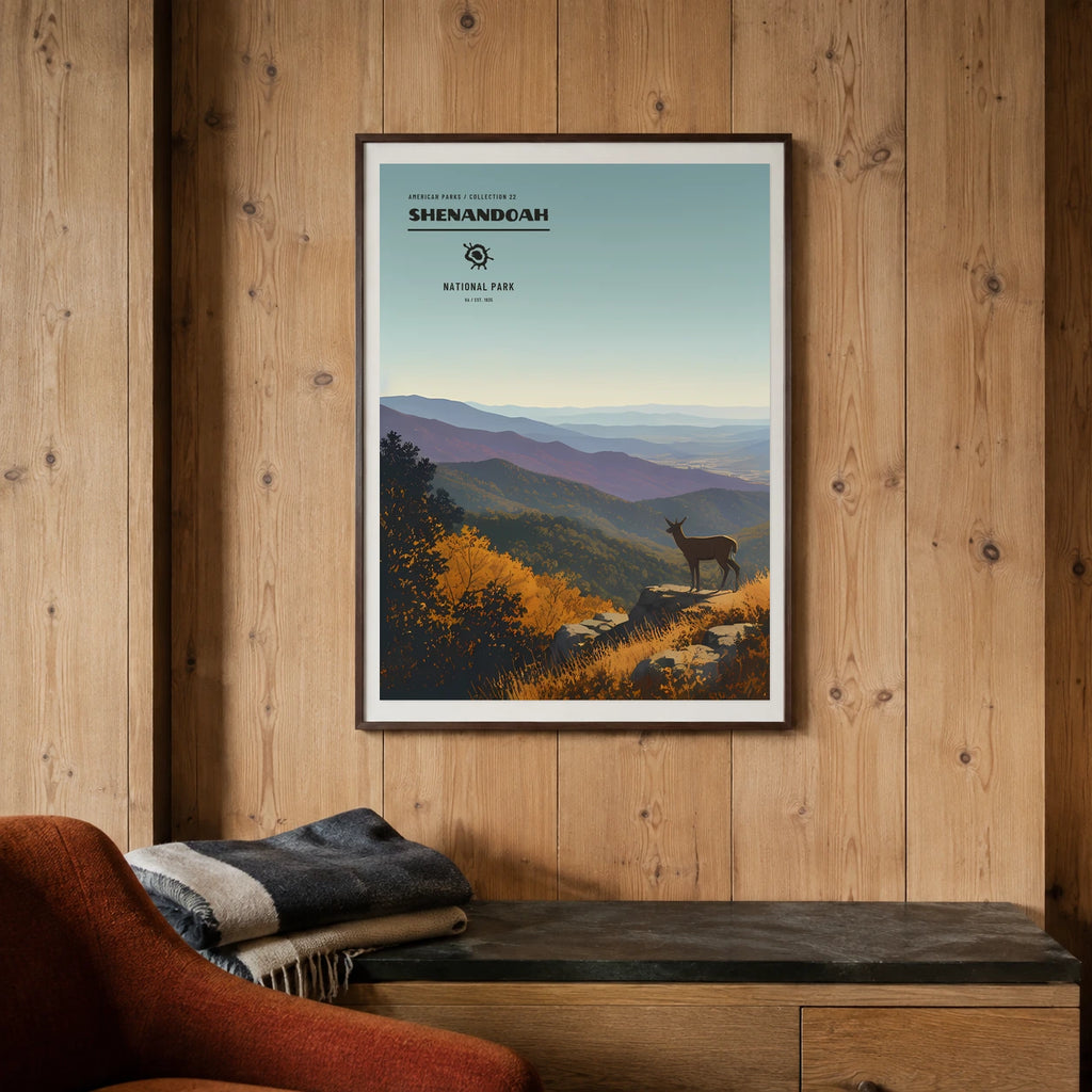 Poster Shenandoah National Park, chalet contemporain