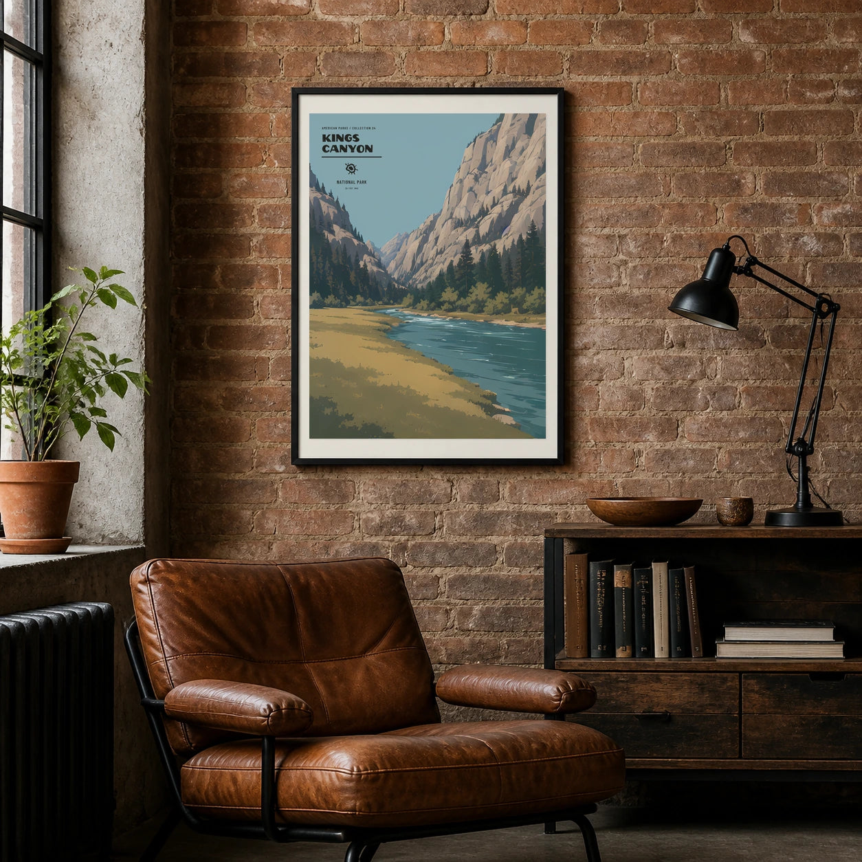 Poster Kings Canyon National Park, loft industriel