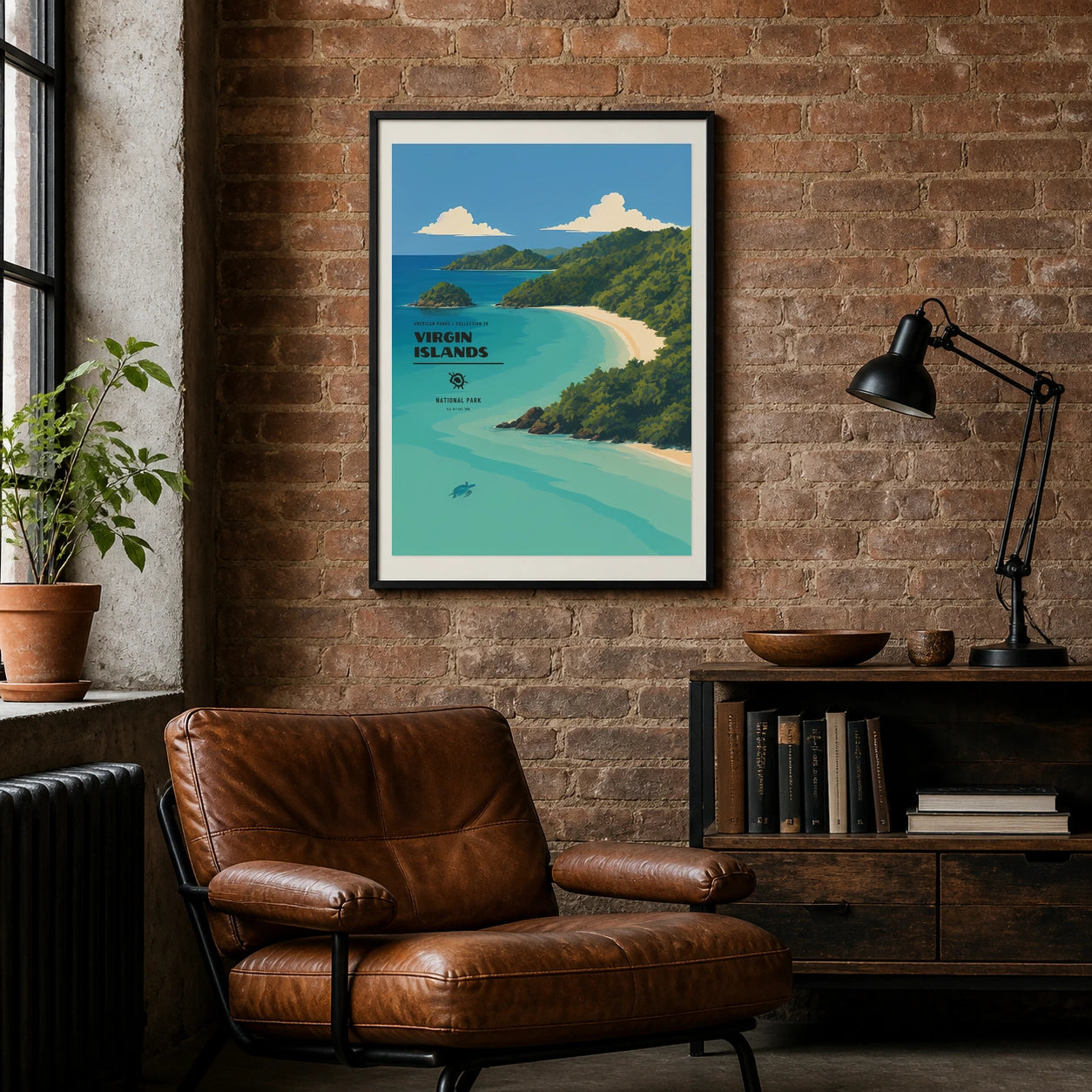 Poster Virgin Islands National Park, loft industriel