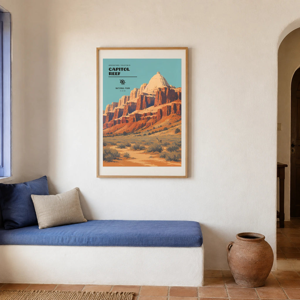 Poster Capitol Reef National Park, maison mediterraneenne