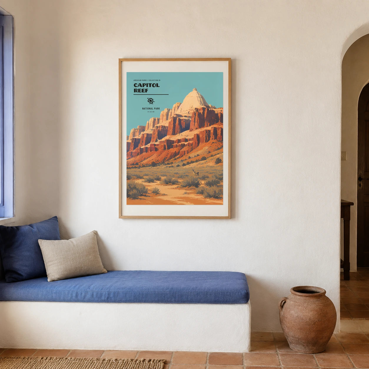 Poster Capitol Reef National Park, maison mediterraneenne