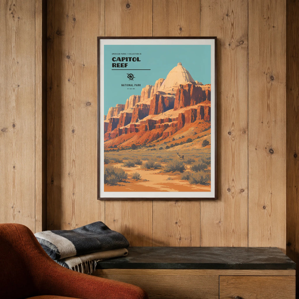 Poster Capitol Reef National Park, chalet contemporain