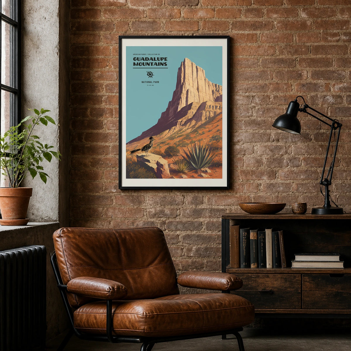 Poster Guadalupe Mountains National Park, loft industriel