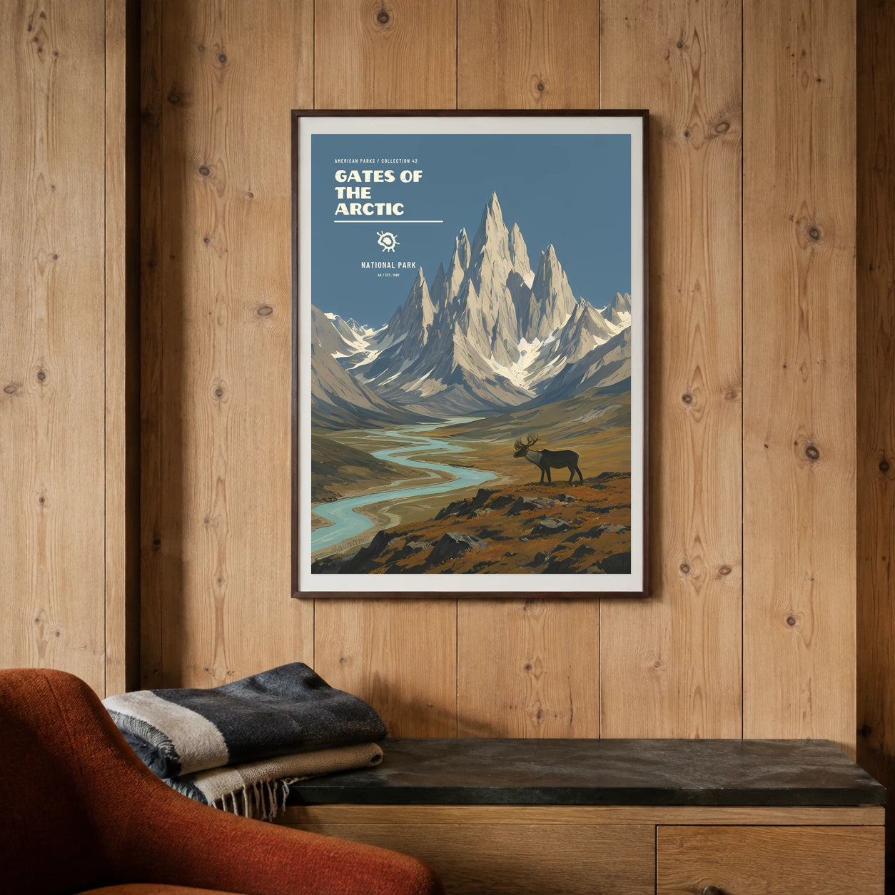 Poster Gates of the Arctic National Park, chalet contemporain