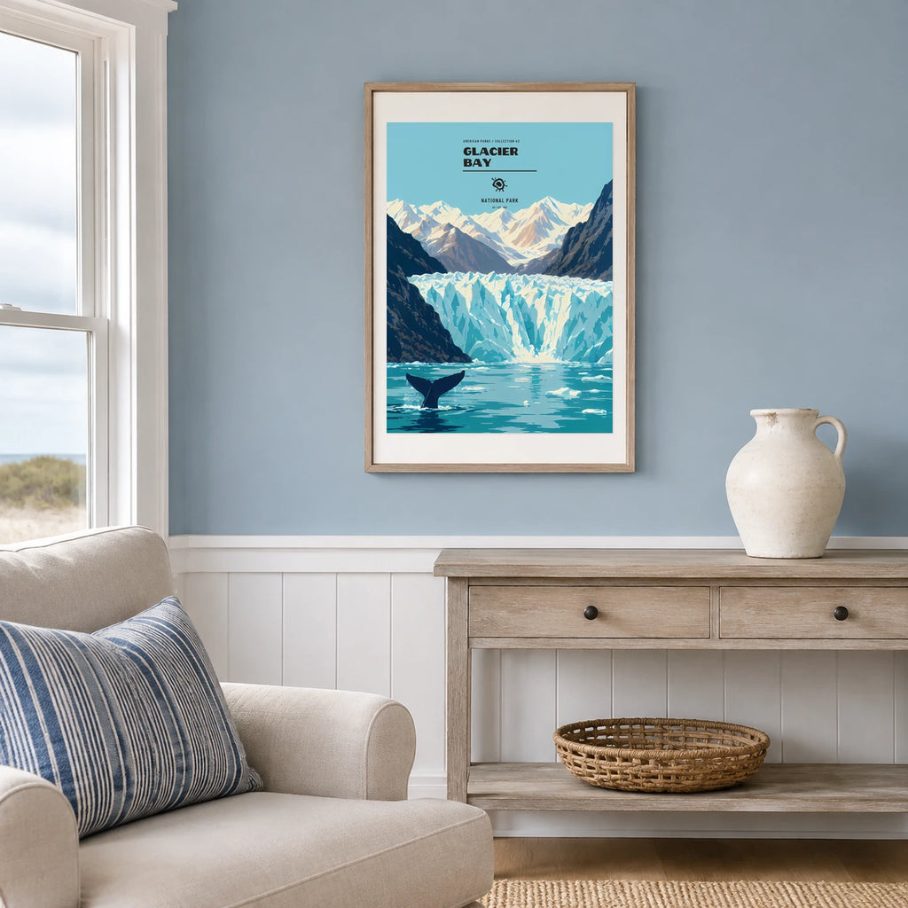 Poster Glacier Bay National Park, maison bord de mer