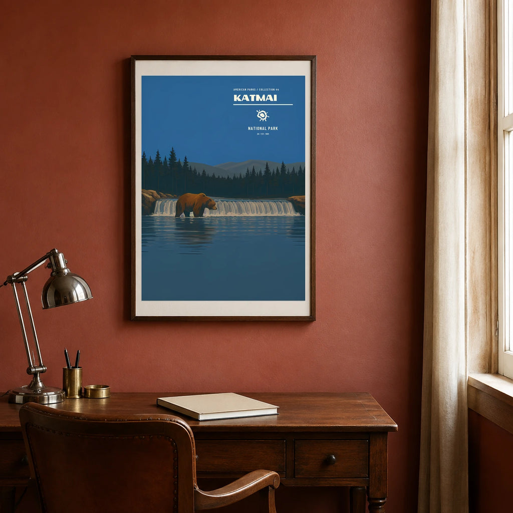 Poster Katmai National Park, bureau vintage