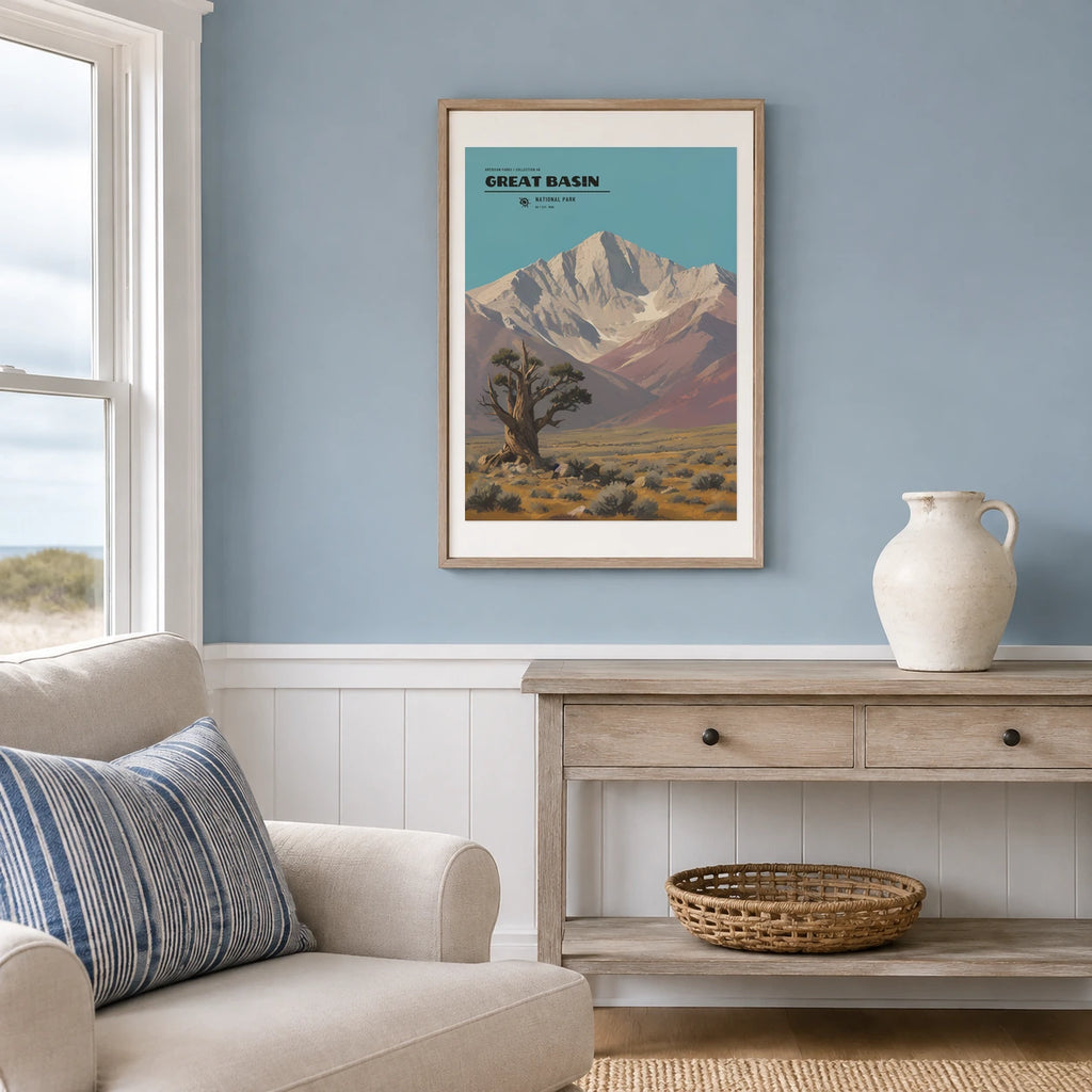 Poster Great Basin National Park, maison bord de mer