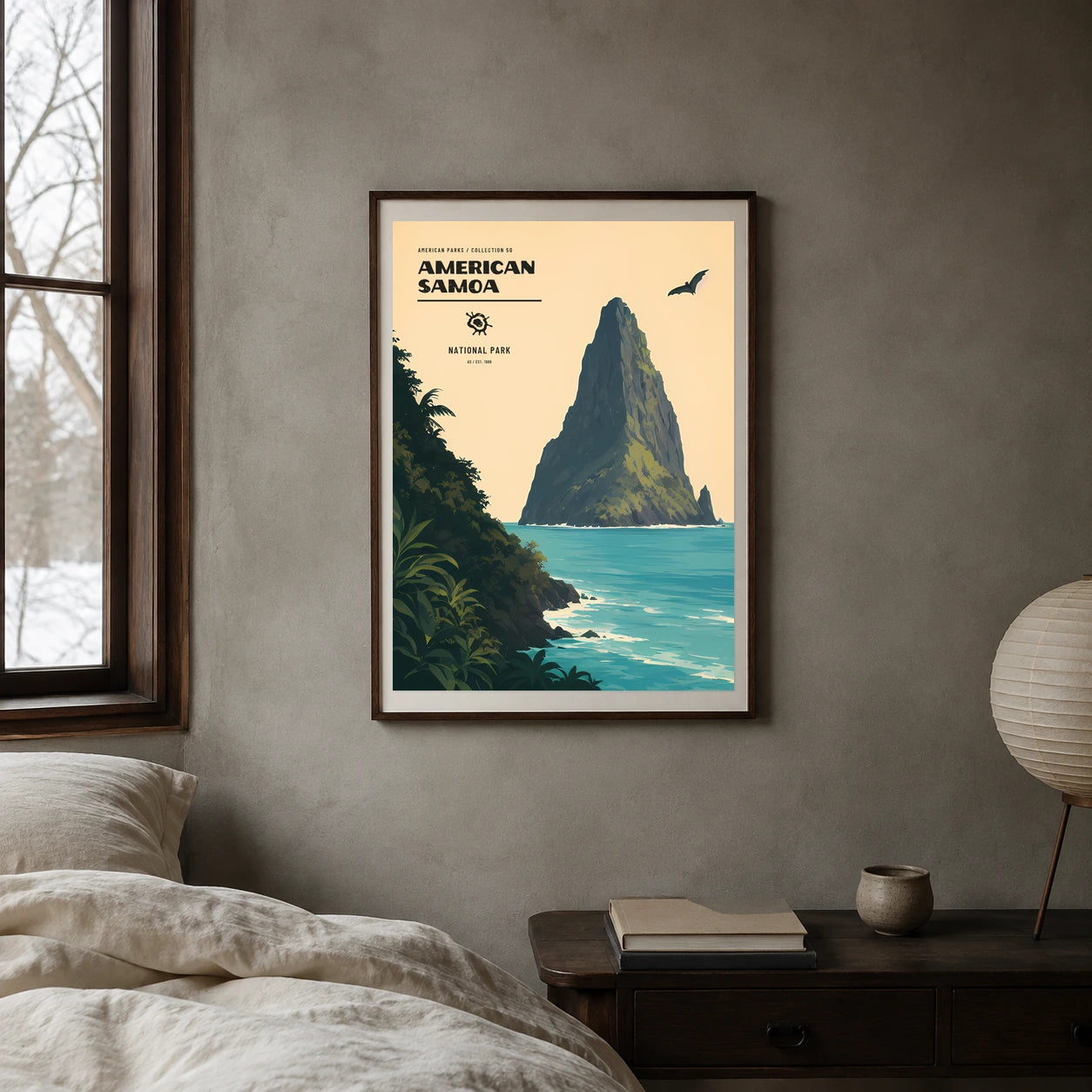 Poster American Samoa National Park, chambre japandi