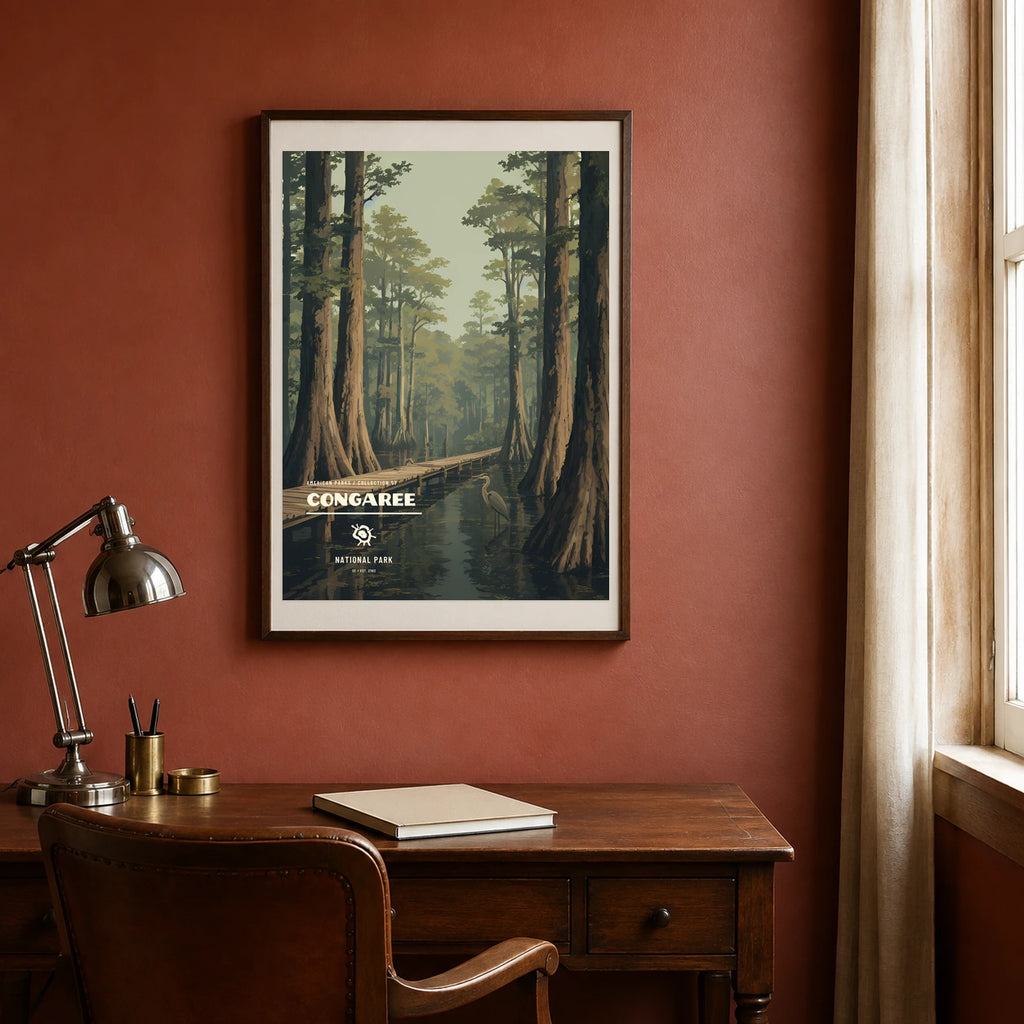 Poster Congaree National Park, bureau vintage